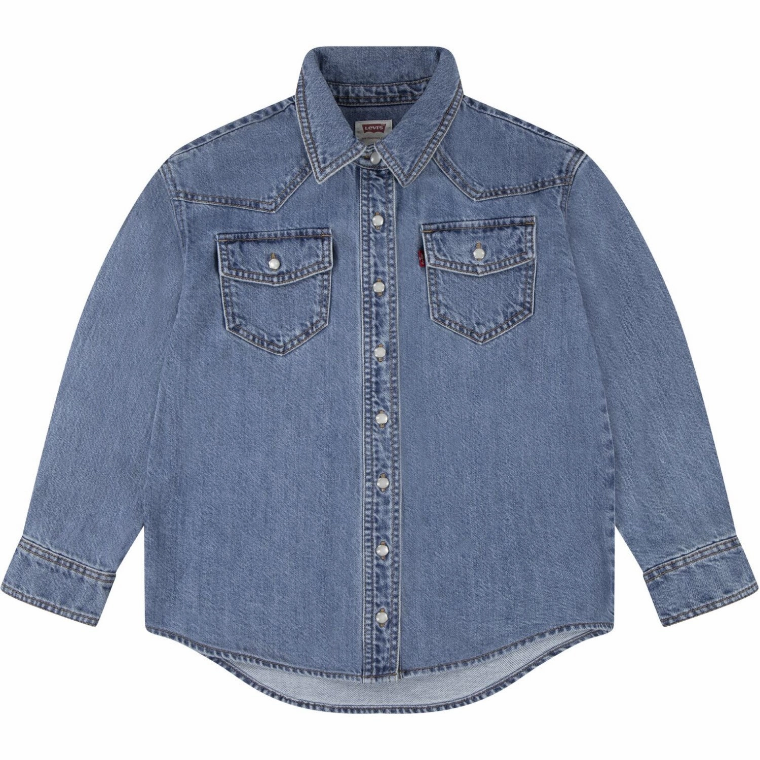 Levi's Good Grades Denim Shacket HighCollarDesign