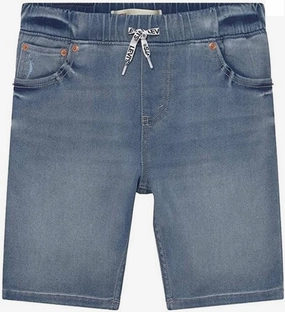 Levi's Kids Bermuda da ragazzo in demin Skinny Dobby Short  9ED613-L0K salt lake Eco Friendly Dyeing