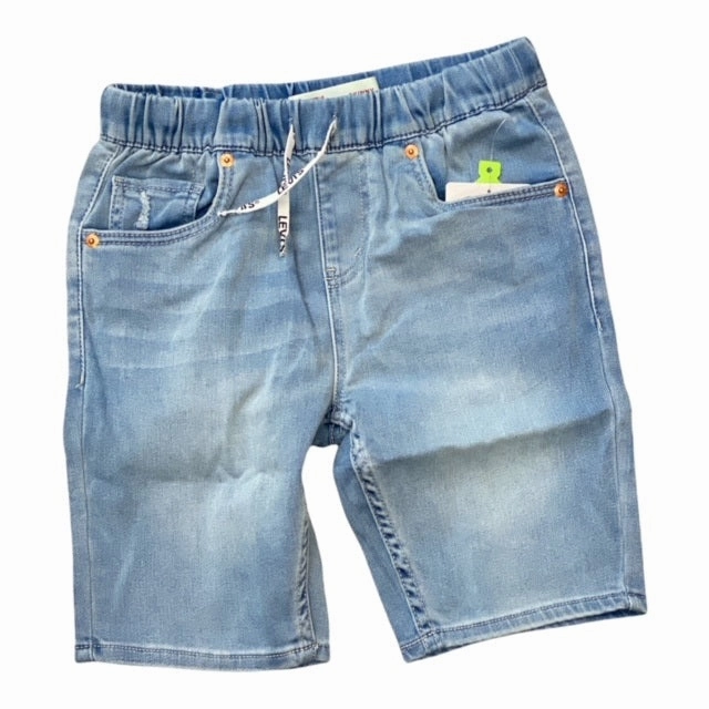 Elasticized Cuffs Wardrobe Essential Levi's Kids Bermuda da ragazzo in demin Skinny Dobby Short  9ED613-L0K salt lake