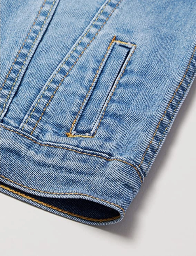Levi's Kids Giacca in jeans elasticizzato da ragazza Trucker 4E4388-M0K blu chiaro Abrasion Resistant Panels Lotion