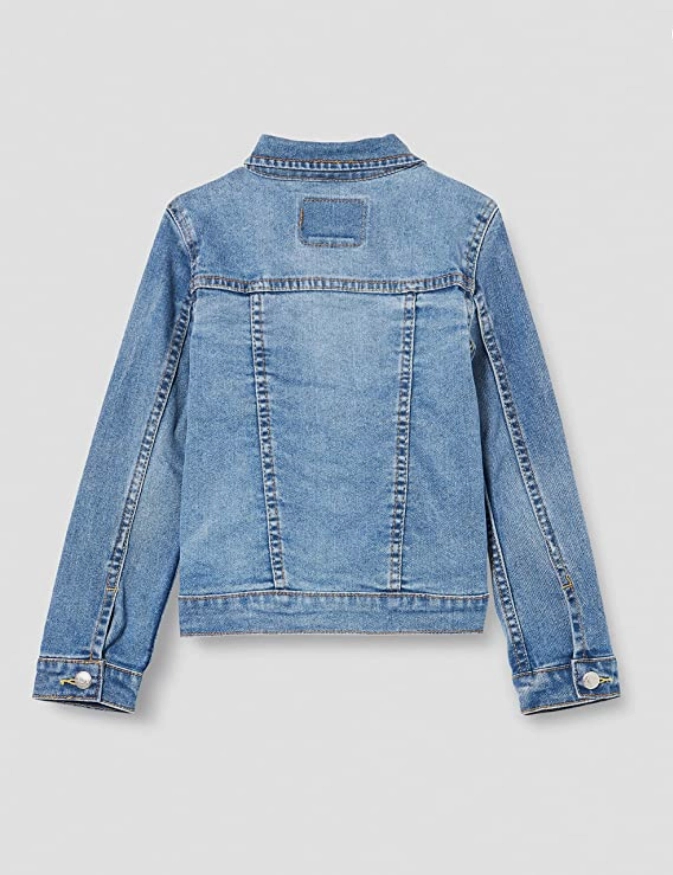 Levi's Kids Giacca in jeans elasticizzato da ragazza Trucker 4E4388-M0K blu chiaro Eco-Friendly Fabric Bargain