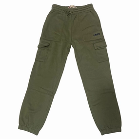 Levi's Kids pantalone sportivo da ragazzo con i tasconi 9EJ211-E6U oliva Quick Comfort