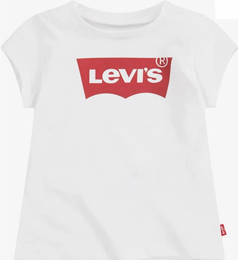Polka Dot Pattern Sporty Comfort Levi's Kids T-shirt manica corta da ragazza Fur Puffer 3E4234-W5J white