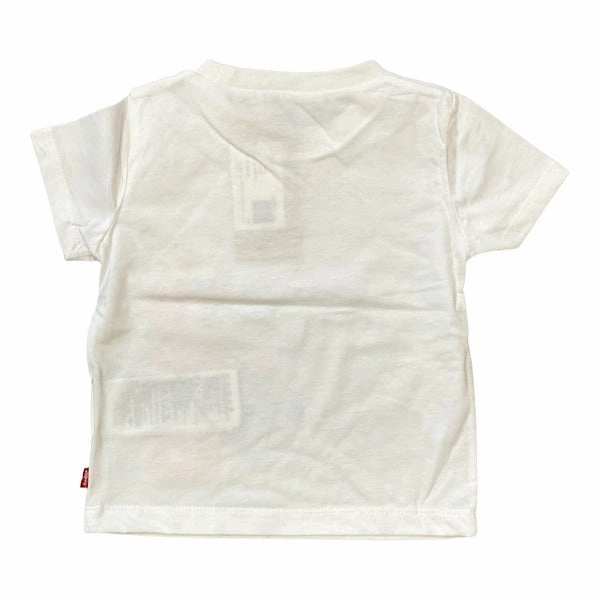 Levi's maglietta manica corta da bambino Sleeve The Moon 6EE806 001 bianco Minimalist Stitching