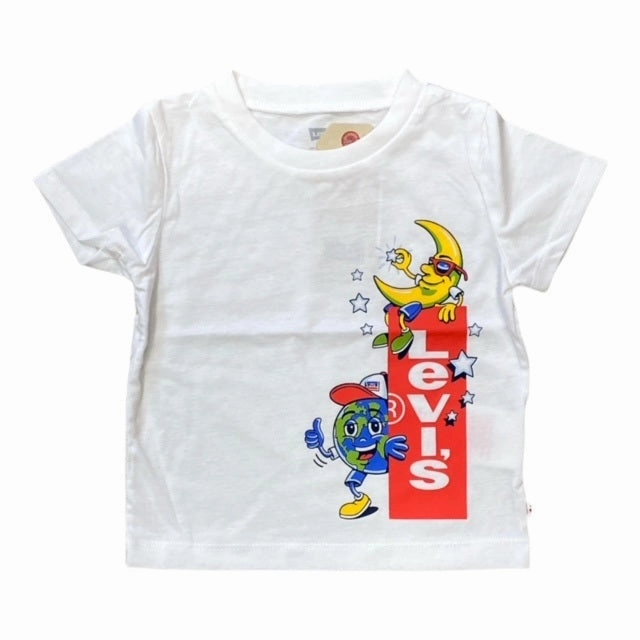 Levi's maglietta manica corta da bambino Sleeve The Moon 6EE806 001 bianco Everyday Outfit
