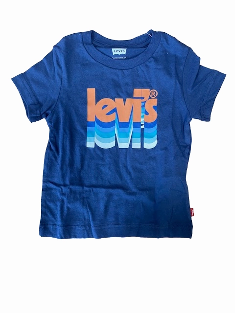 Reinforced Collar Levi's T-shirt ra bambino manica corta Layered Poster Logo Tee 8EH892-BCF naval academy