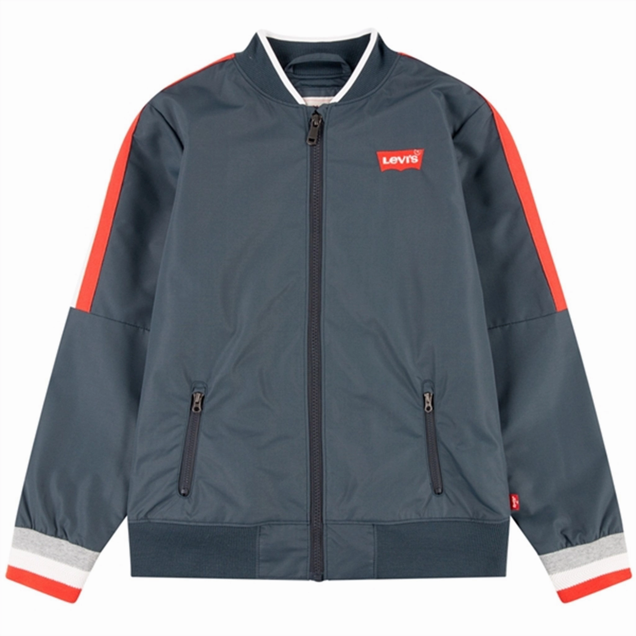 Levi's Tape Detailed Bomber Jacket Grey Reflective Safety Trim Mid Season Wear