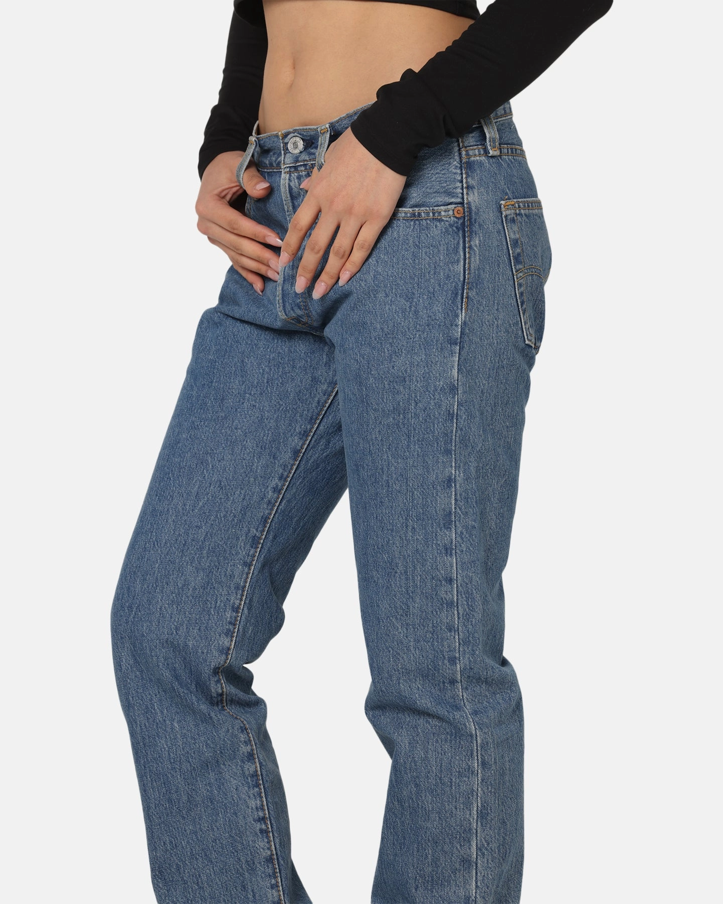 GussetedCrotch Everyday Ease Levi Strauss And Co 501? Original Jeans Stone Wash