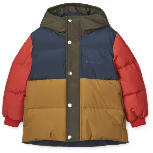 LieWood Army Brown Multi Mix Palle Puffer Down Jacket Comfort Fit Non Restrictive Silhouette