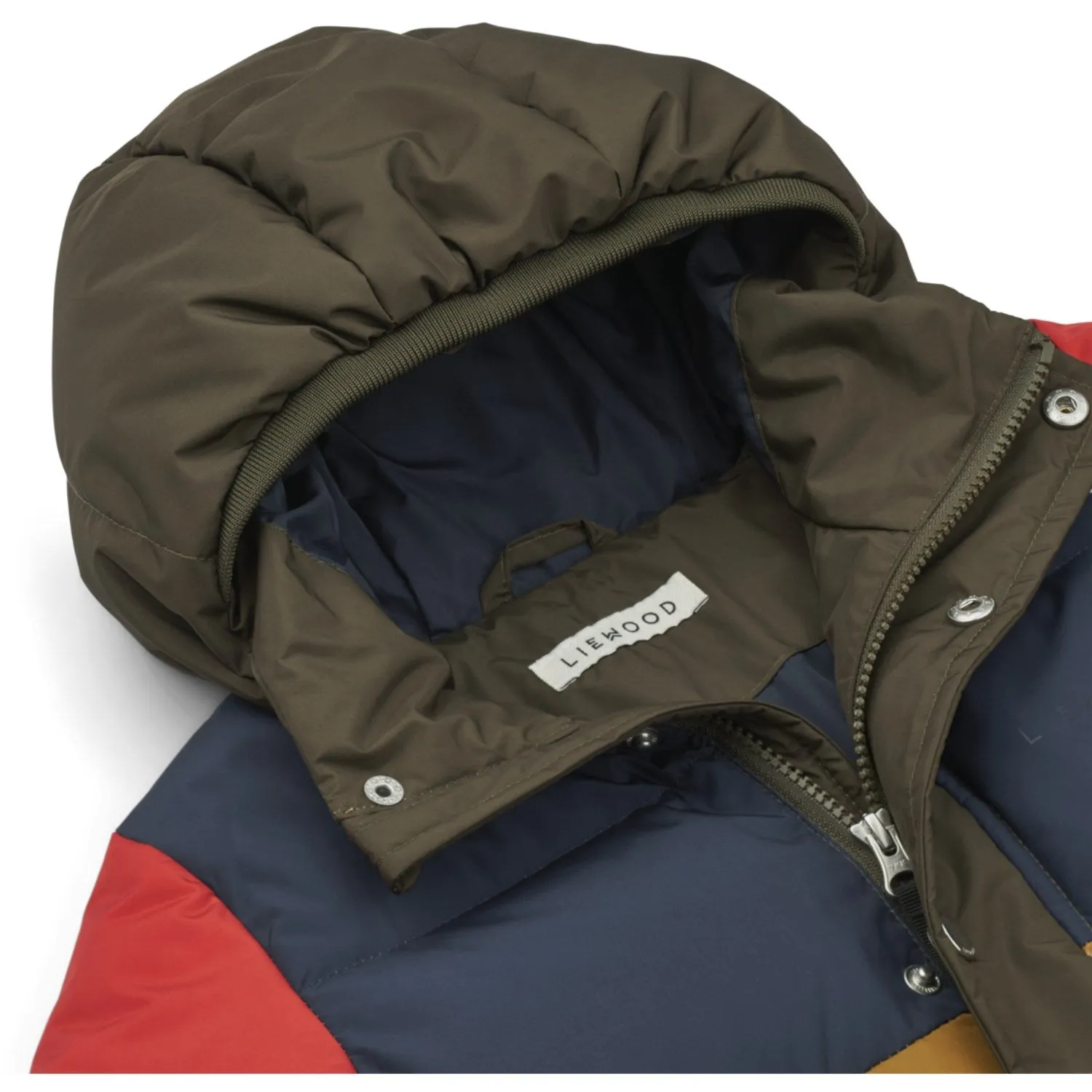 LieWood Army Brown Multi Mix Palle Puffer Down Jacket GlowInTheDarkAccents Weekend Chill Style