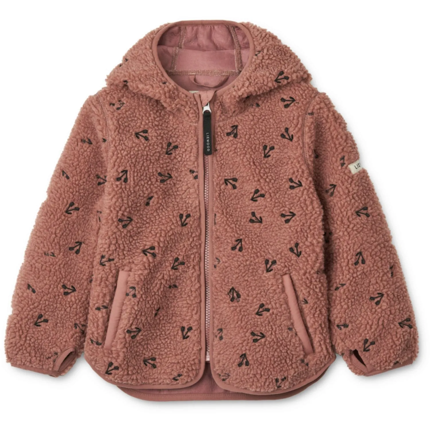 LieWood Cherries / Dark Rosetta Mara Pile Jacket Cozy Street Style