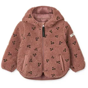 Flexible Elbow Patches Bonded seams LieWood Cherries / Dark Rosetta Mara Pile Jacket With Ears