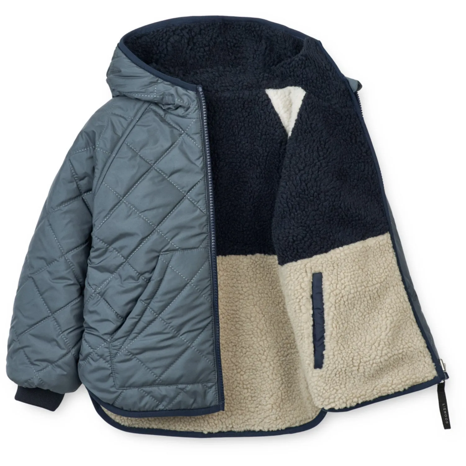 LieWood Whale Blue Multi Mix Jackson Reversible Jacket Modern Street