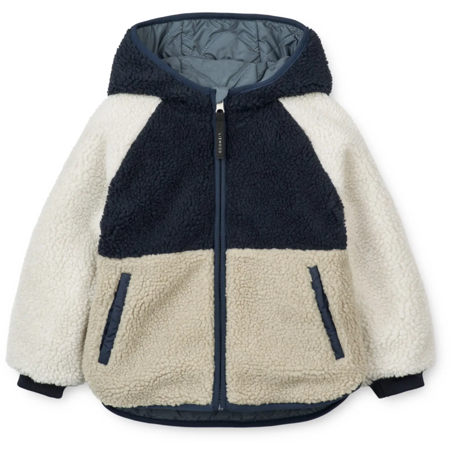 Touchscreen Compatible Cuffs LieWood Whale Blue Multi Mix Jackson Reversible Jacket