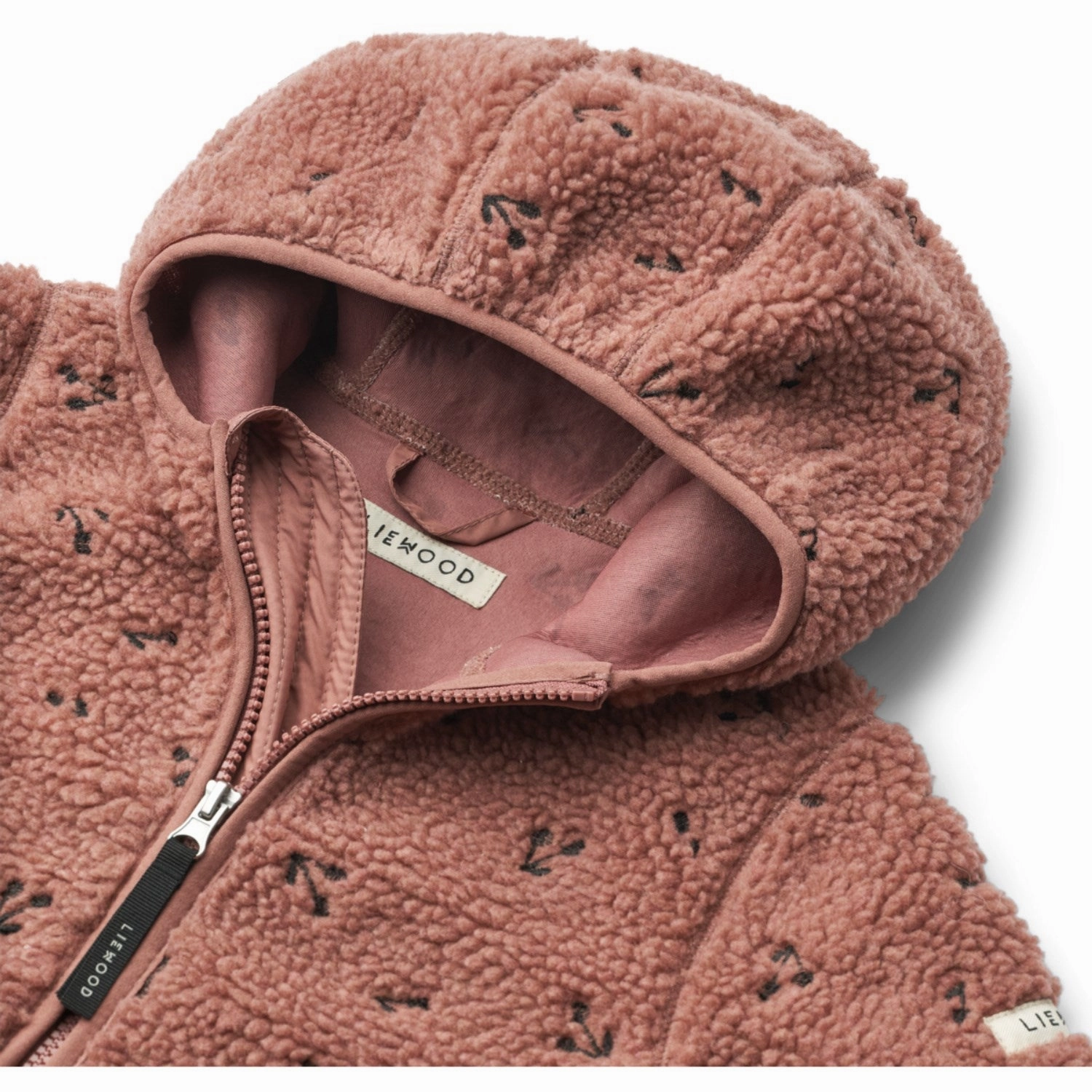 Odor Resistant Treatment Fire Retardant Treated Fabric LieWood Cherries / Dark Rosetta Mara Pile Jacket