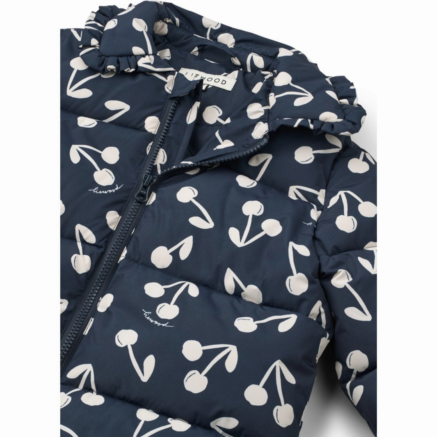 Warm Essentials Reinforced Seam Construction LIEWOOD Cherry Blossom / Classic Navy Anemone Long Jacket