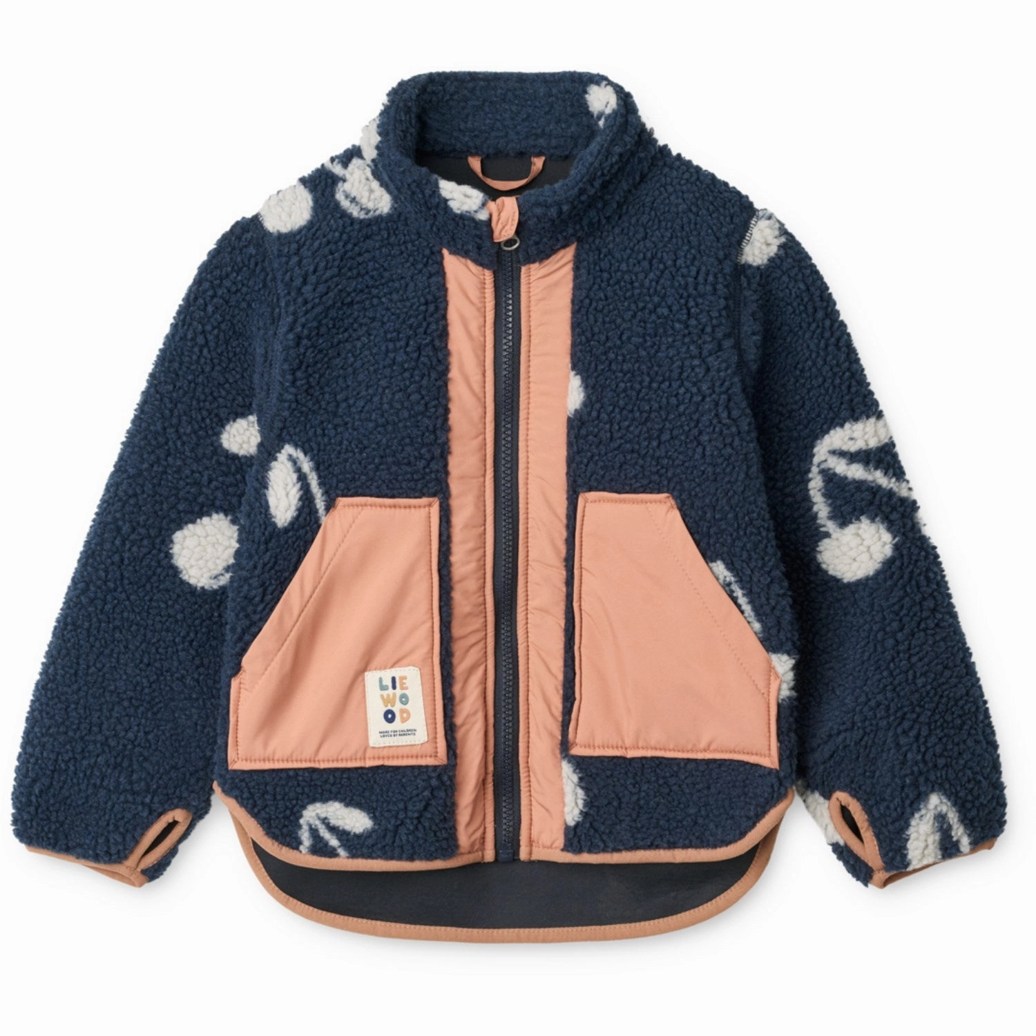 Ski Use Durable AbrasionResistant Panels LIEWOOD Cherry Blossom / Classic Navy Noam Pile Jacket