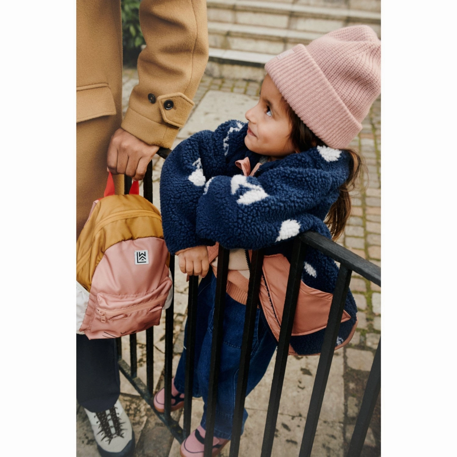 LIEWOOD Cherry Blossom / Classic Navy Noam Pile Jacket Temperature Balancing Layer