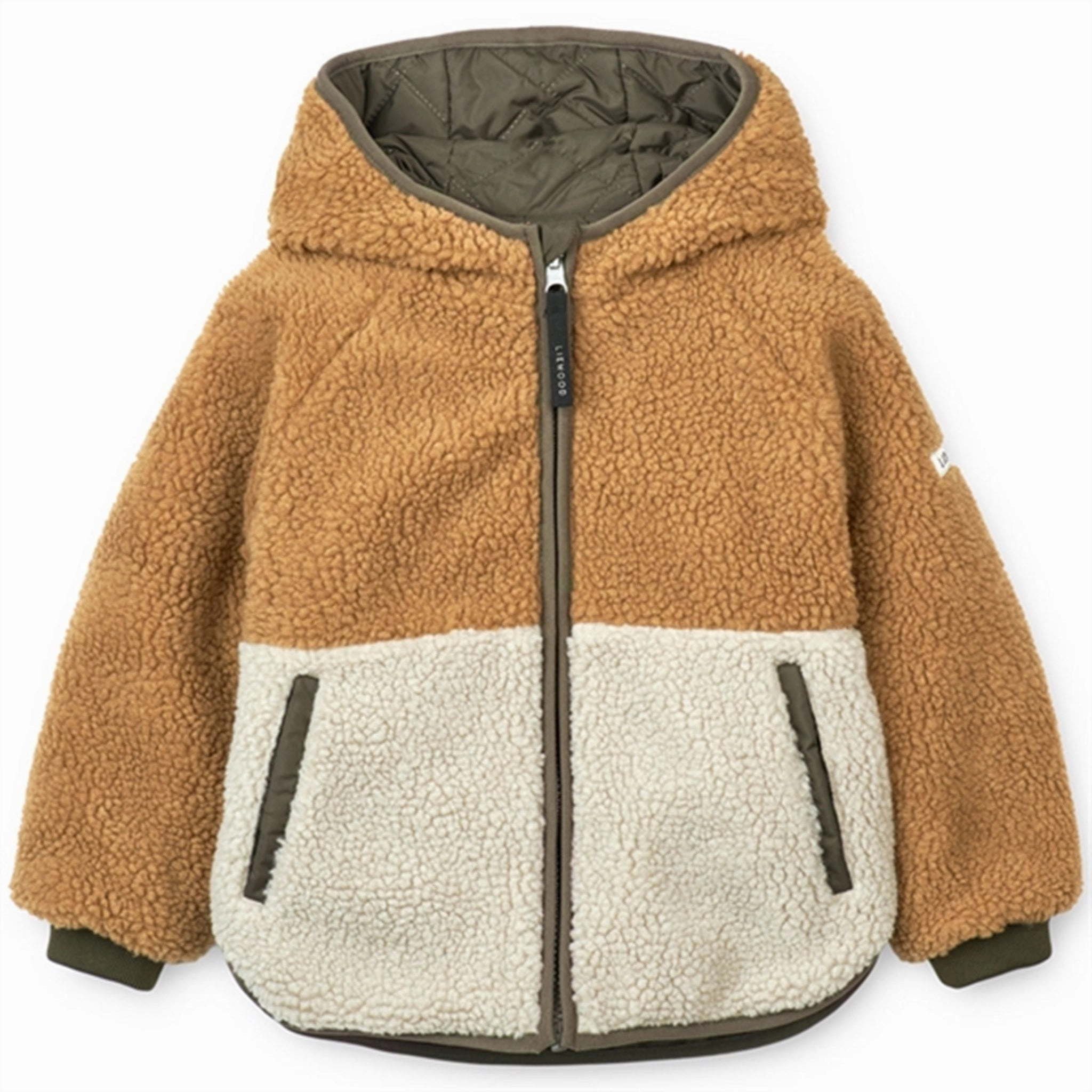 Fur Trim Liewood Jackson Reversible Thermo Jacket Army Brown Mix