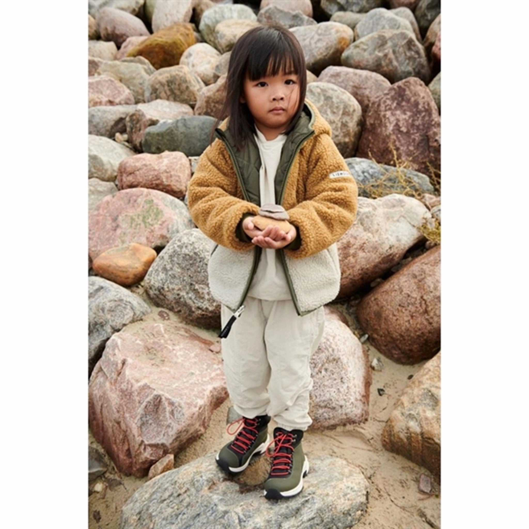 Breathable Design High Density Weave Liewood Jackson Reversible Thermo Jacket Army Brown Mix