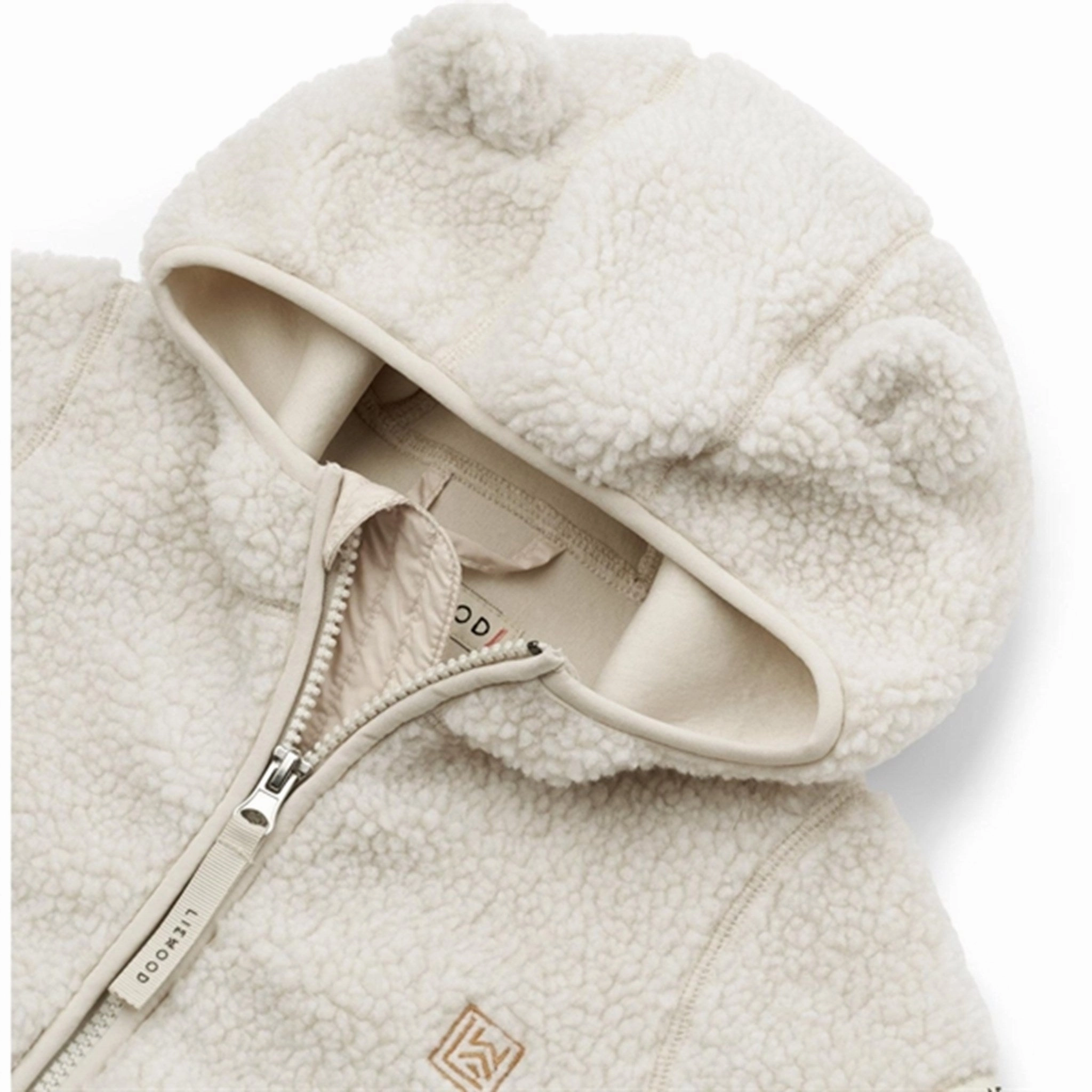 Water Repellent Fabric Sealed Seam Construction Liewood Leopard/Sandy Mara Pile Embroidery Jacket With Ears