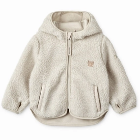Liewood Leopard/Sandy Mara Pile Embroidery Jacket With Ears Eco Friendly Dye Smooth Zipper Glides