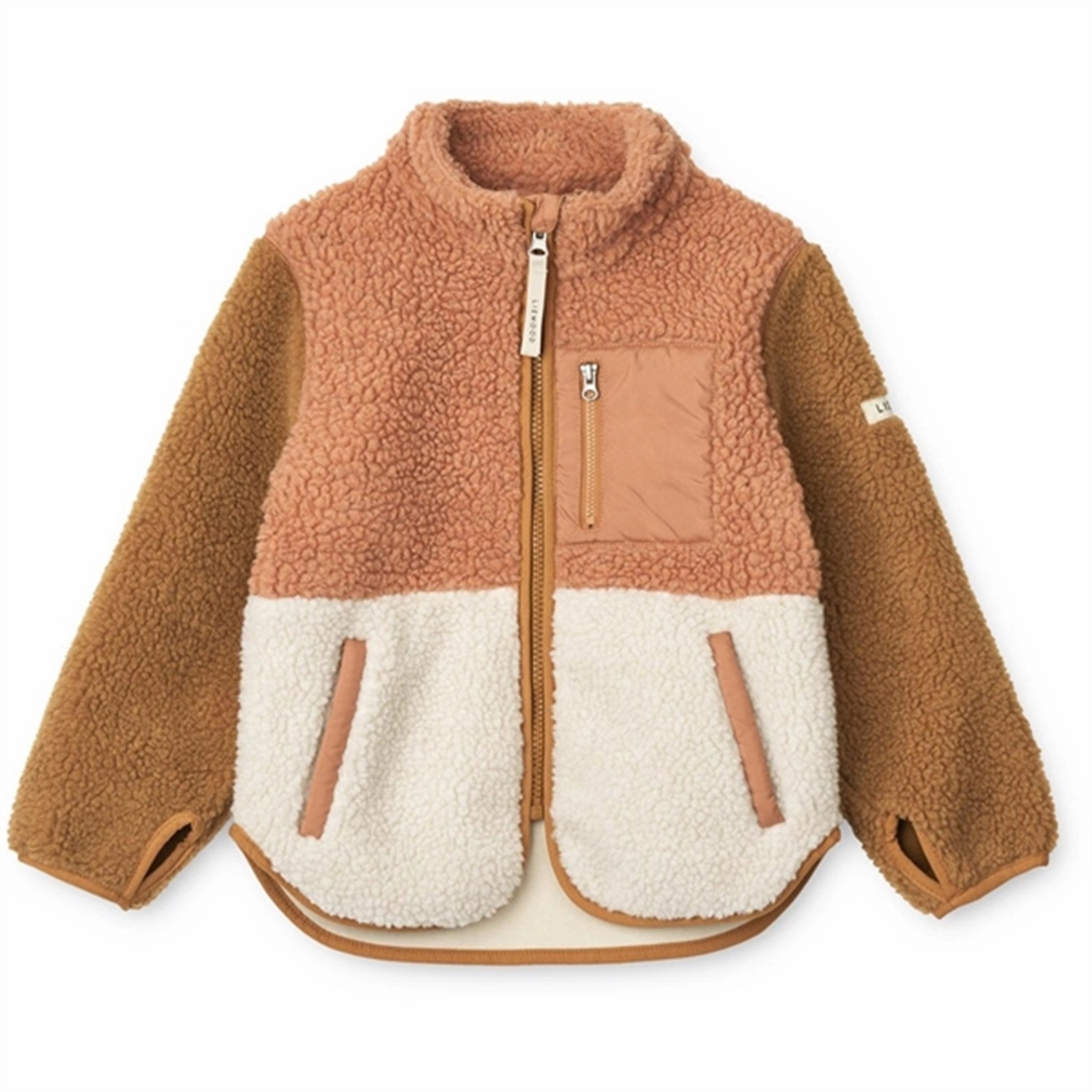 Liewood Nolan Pile Jacket Tuscany Rose Multi Mix Odor Resistant Finish High Collar Design