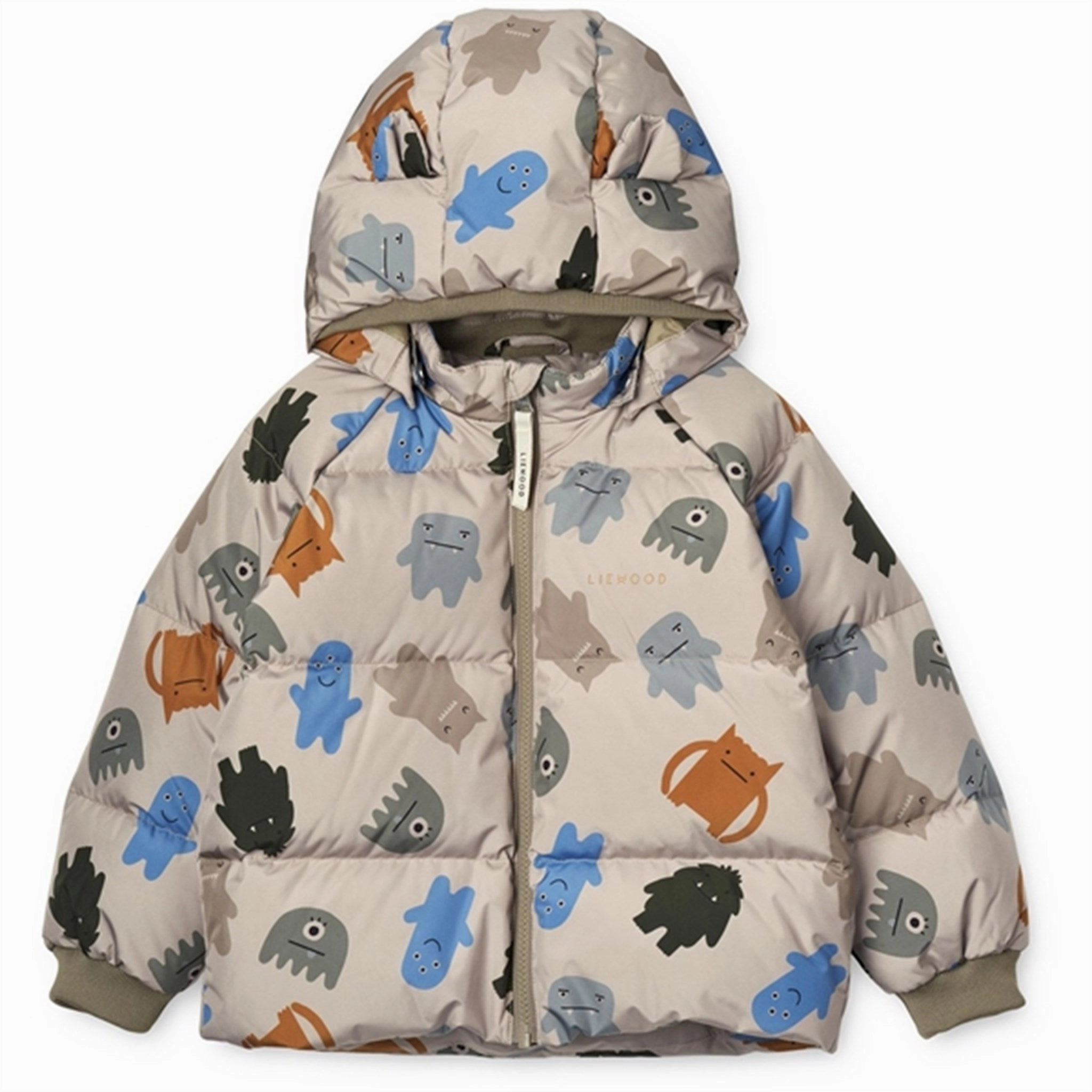 Liewood Polle Puffer Jacket Monster Koala Ultraviolet Protection Factor Glow In Dark Trims
