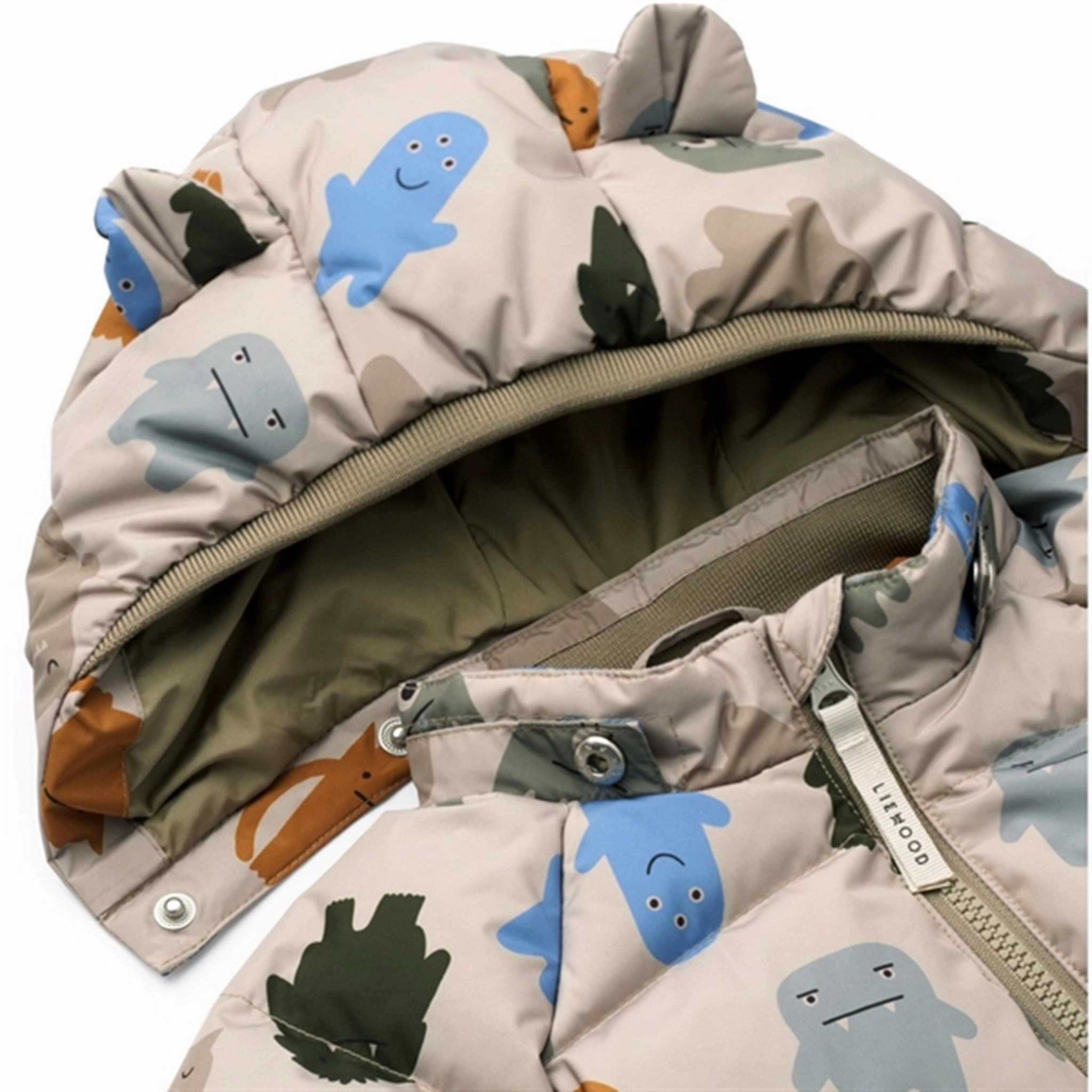 Liewood Polle Puffer Jacket Monster Koala Wet Wicking