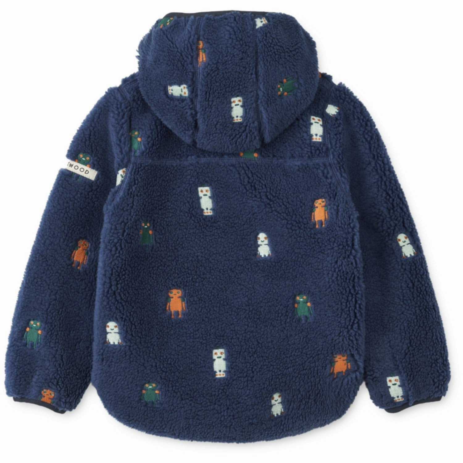 Hidden Zipper LieWood Robots / Indigo Blue Mara Pile Jacket