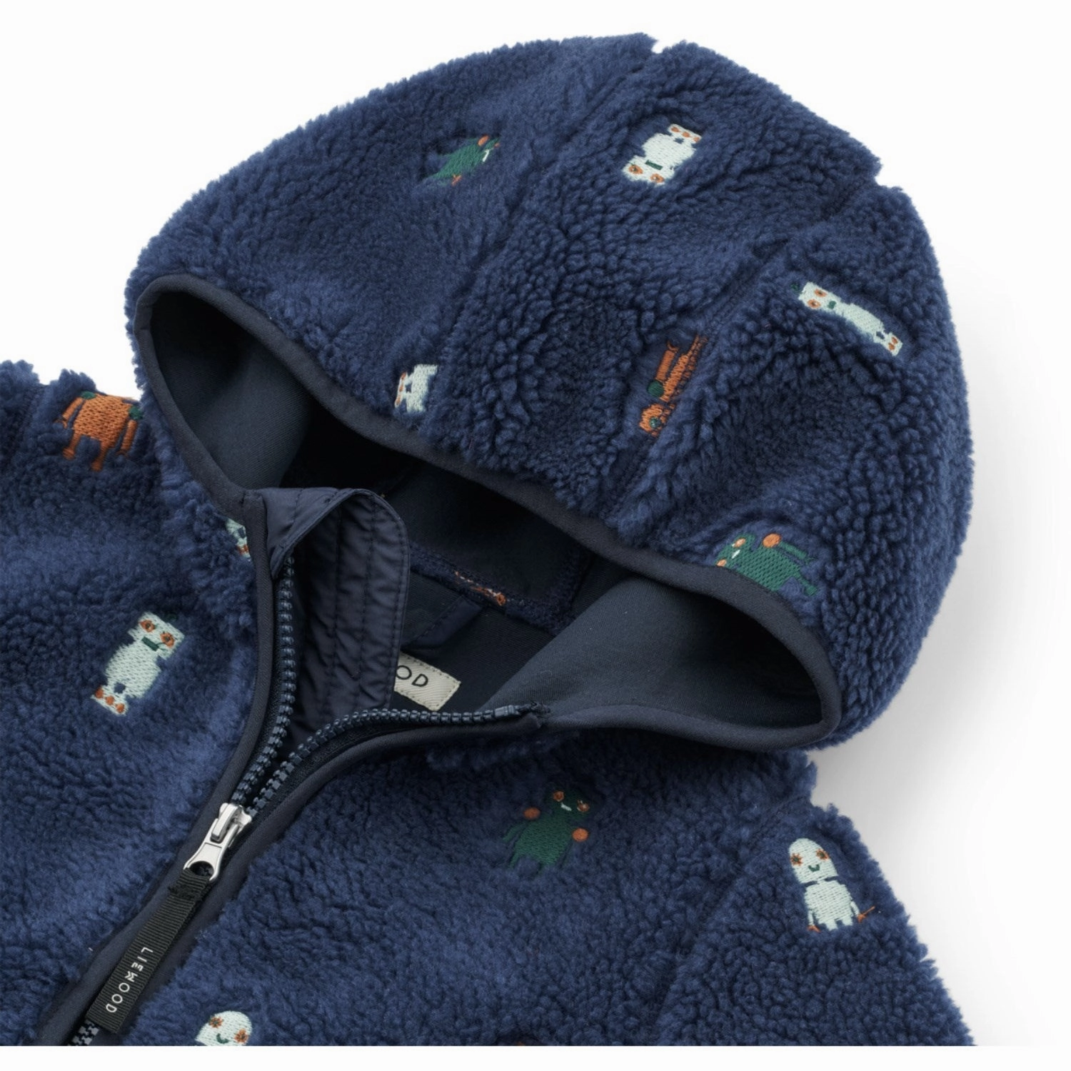LieWood Robots / Indigo Blue Mara Pile Jacket Subtle Color Tone Windproof Technology