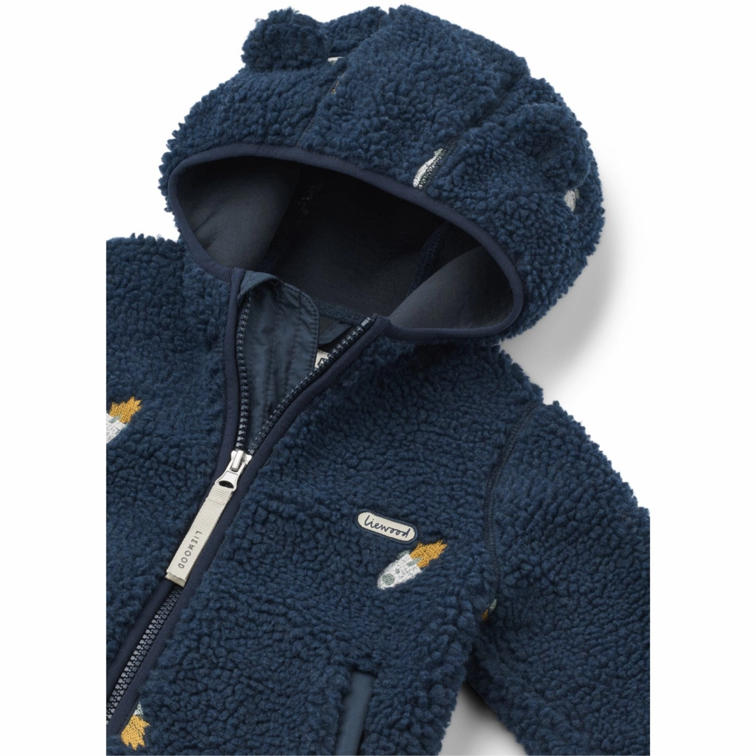 Mold Resistant Coating LIEWOOD Rocket / Classic Navy / Embroidery Mara Pile Jacket With Ears