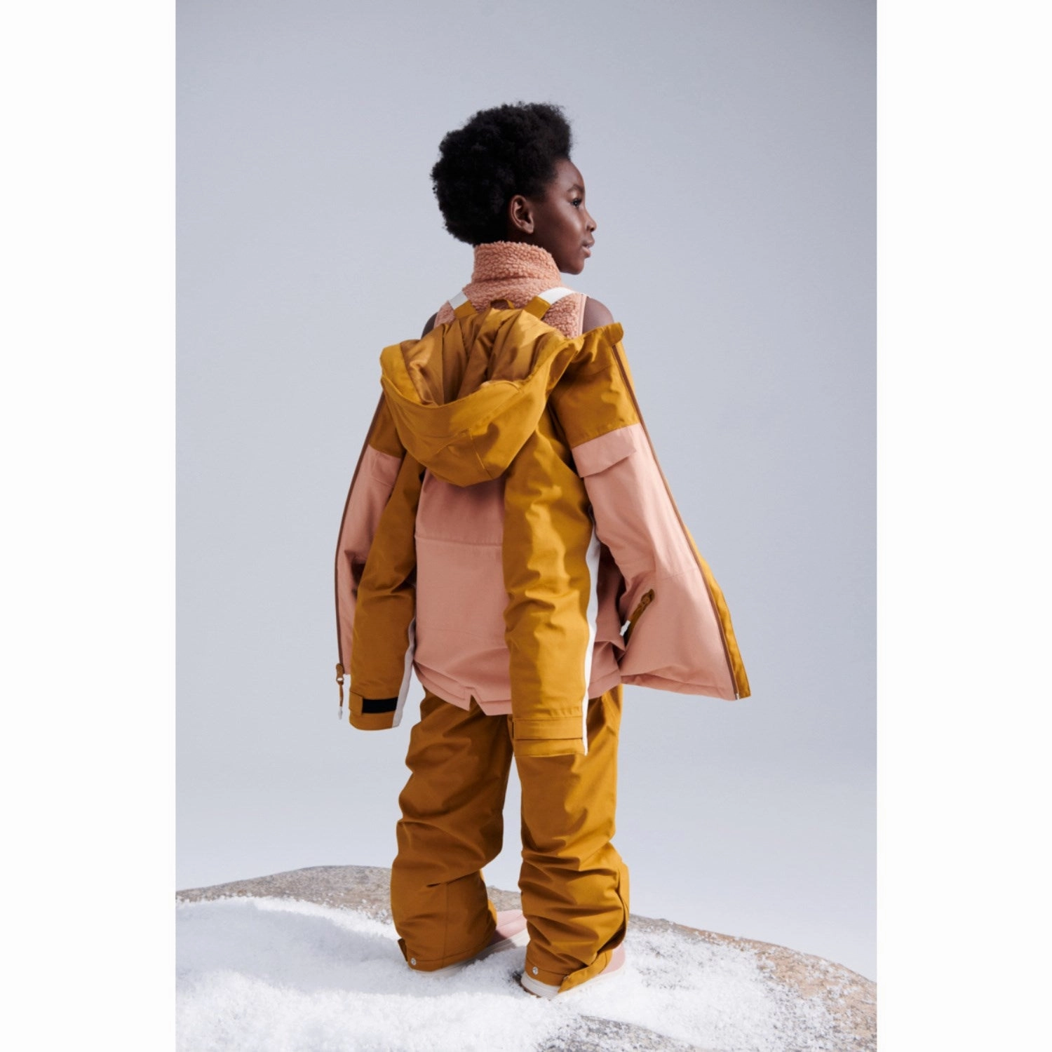 LieWood Tuscany Rose Mix Kalle Snow Jacket Noise Free Fabric Seamless Shoulder Construction