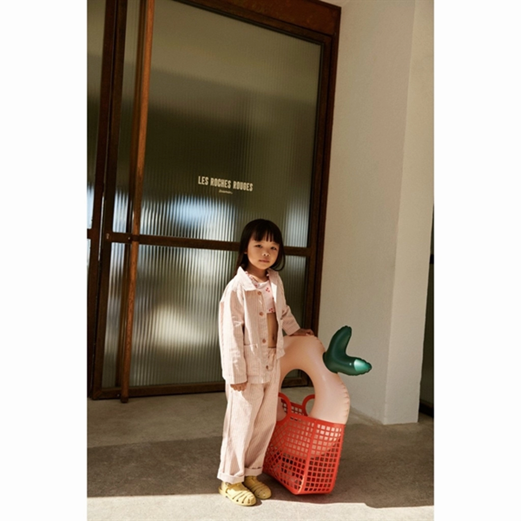 Liewood Y/D Stripe Tuscany Rose/Sandy Bruno Jacket Sustainable Recycled Material ripstop fabric