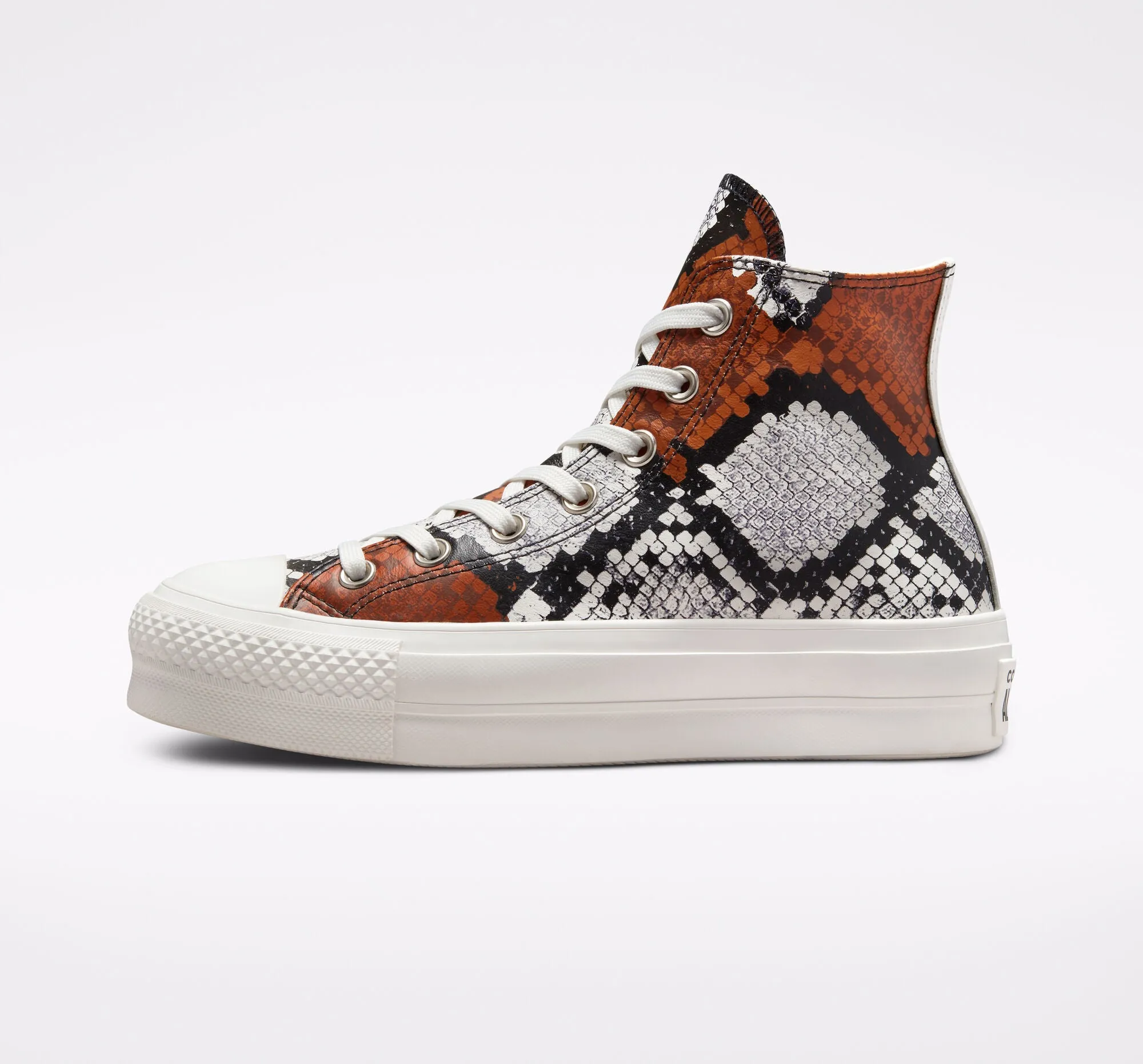 running in a spinning studio shoes Converse scarpa sneakers da donna Chuck Taylor All Star Lift 573082C vintage bianco nero arancio