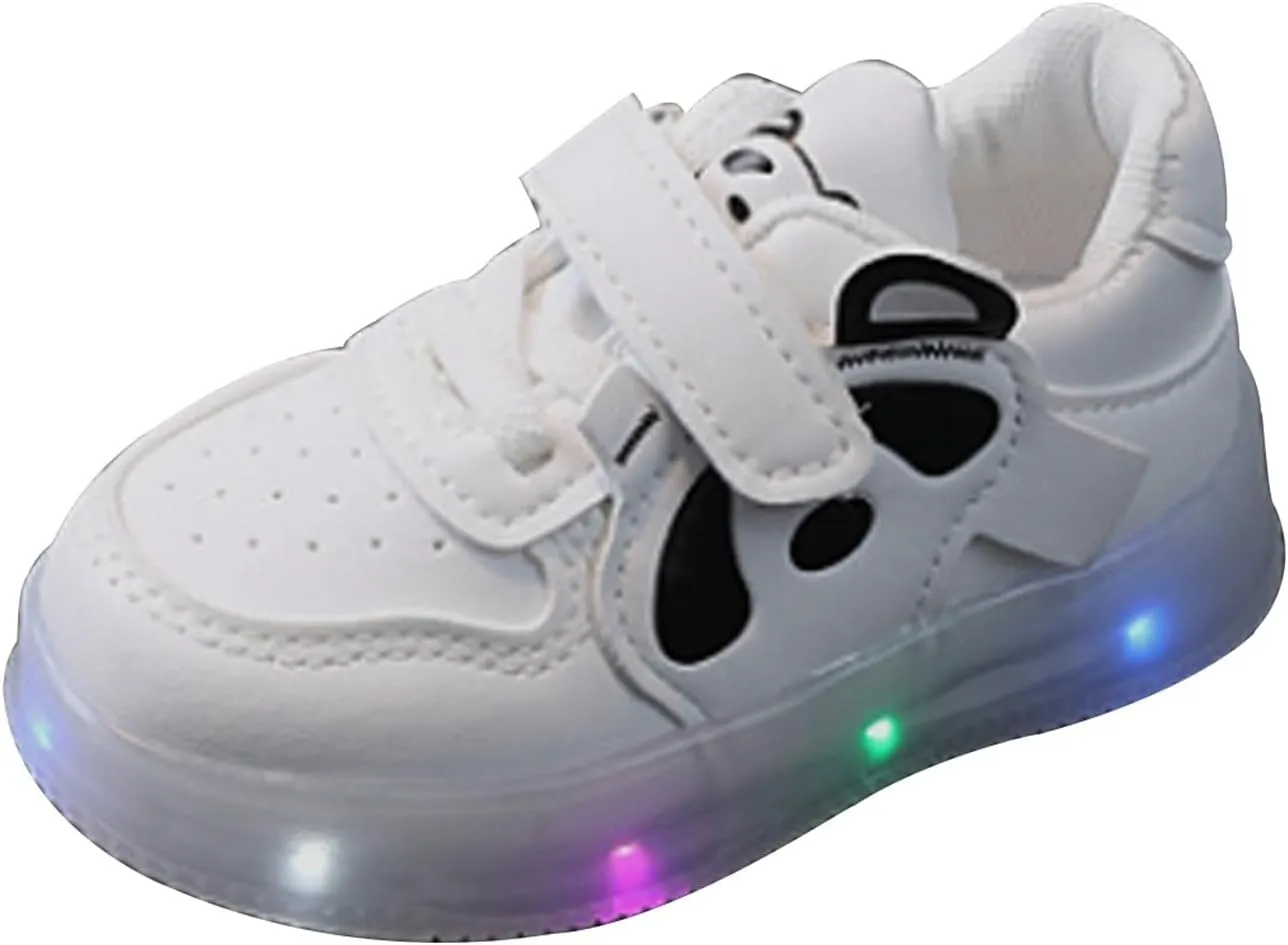 Light Up Girls Shoes Lightweight Breathable Walking Sneaker Slip On Luminous Shoes Kid Led Shoes Running Shoes