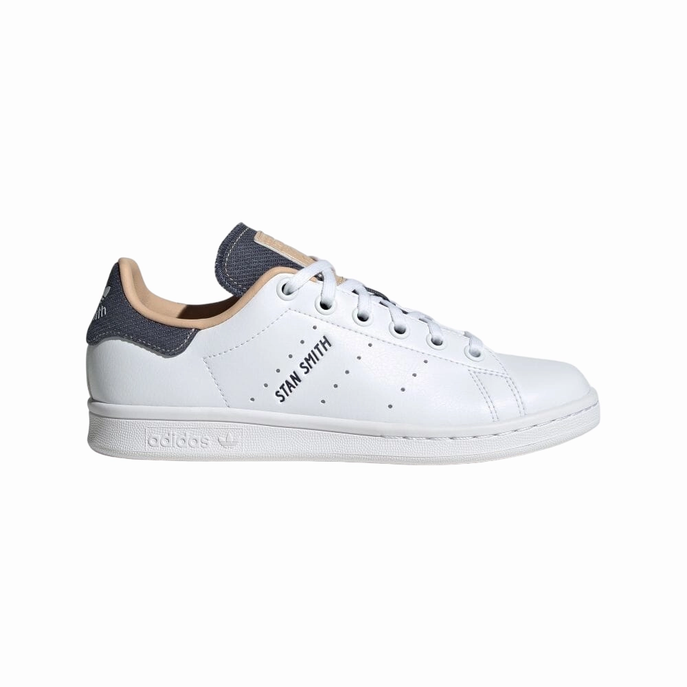 Adidas Originals scarpa sneakers da ragazzi Stan Smith ID7195 bianco-blu Casual Shoes