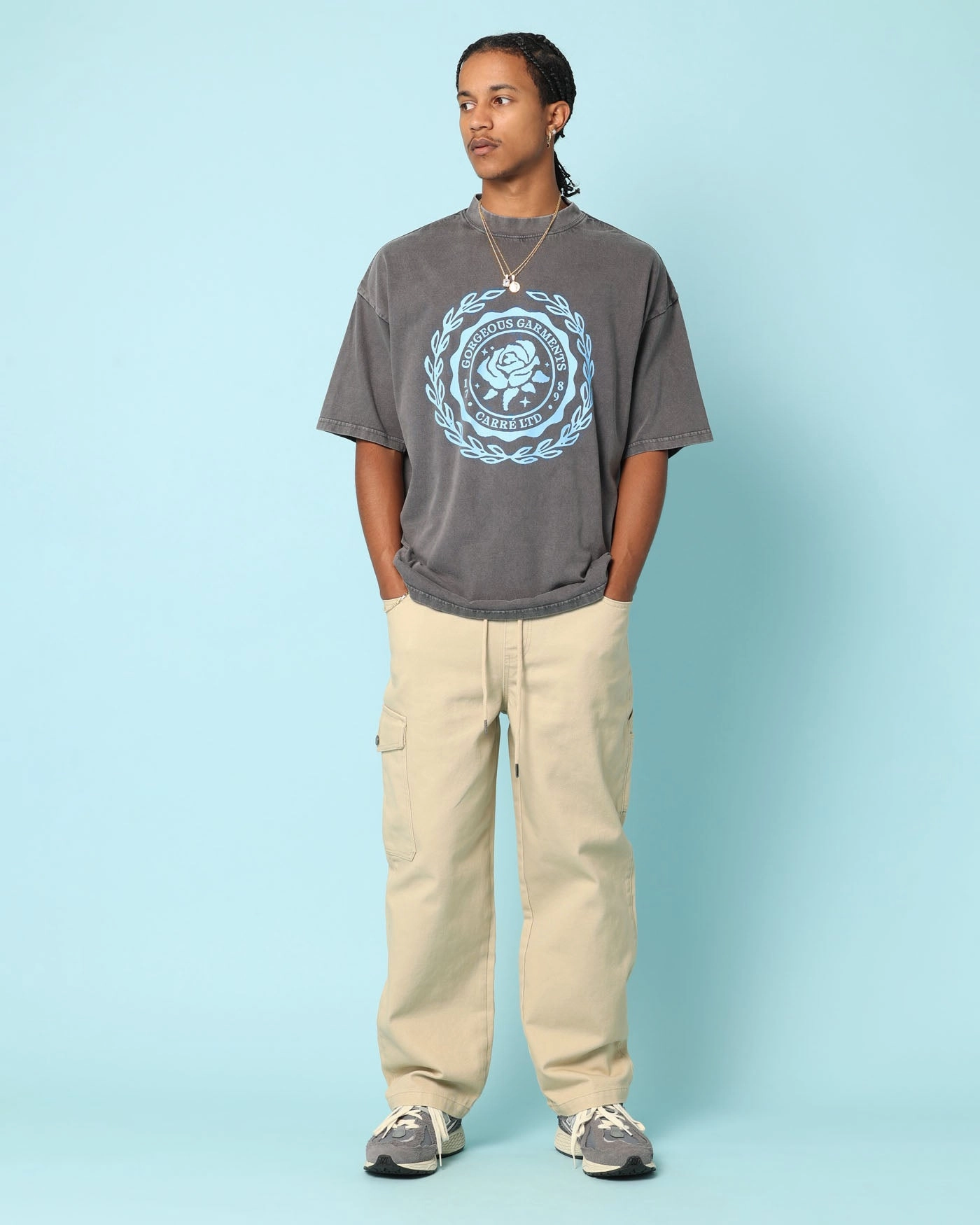 Carr?? Gorgeous Oversized T-Shirt Washed Charcoal quick dry