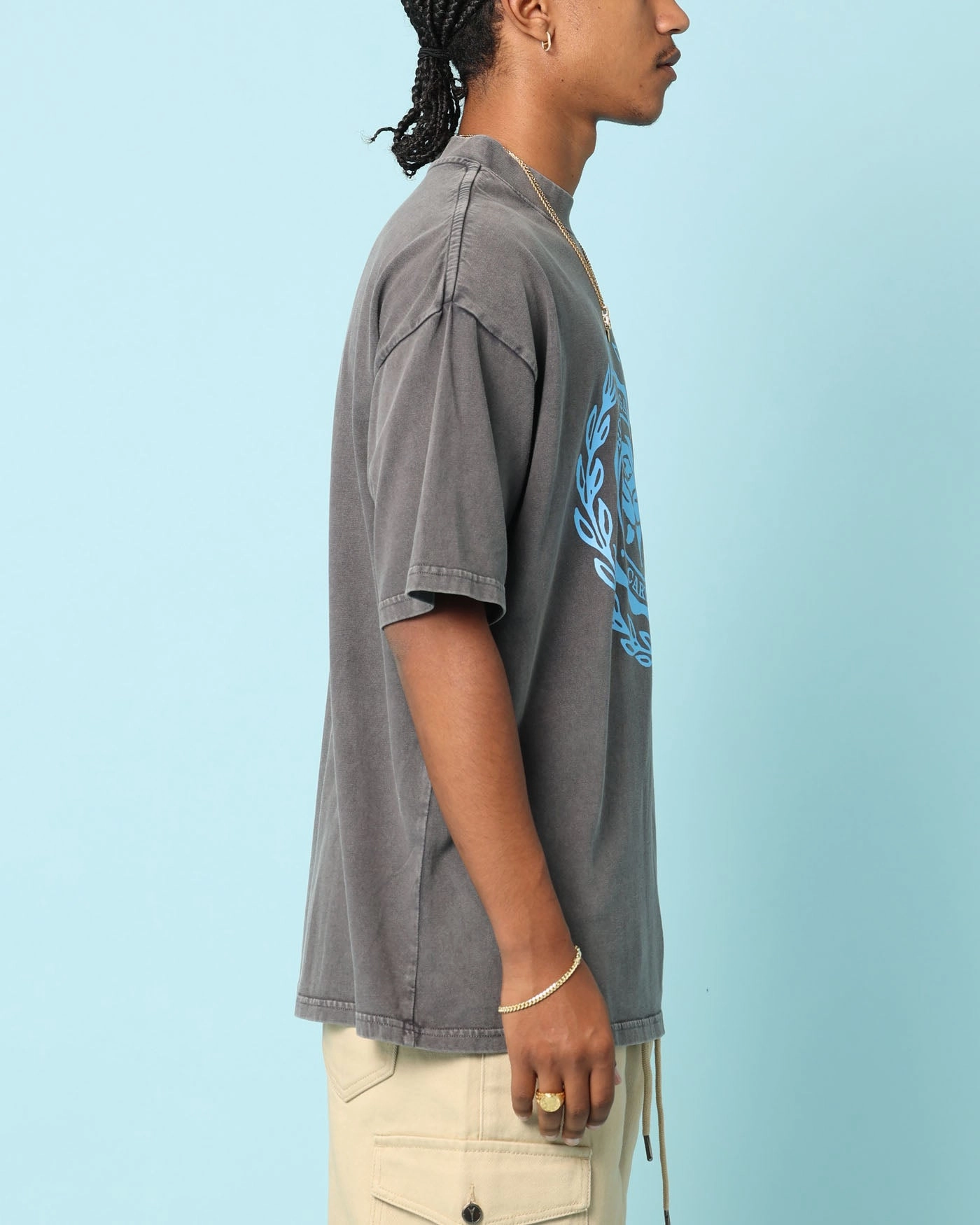 Carr?? Gorgeous Oversized T-Shirt Washed Charcoal Breezy Design ReinforcedHems