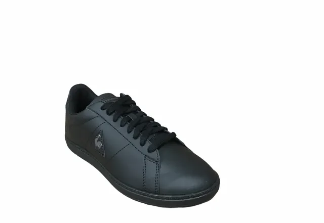 Le Coq Sportif scarpa sneakers da uomo Courtset S Leather 1720243 nero Comfort Fit Design adventure - themed running gear