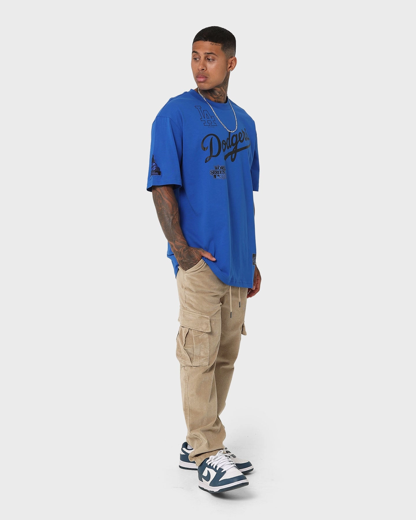 New Era Los Angeles Dodgers 'Tropical Punch Script Pack' Oversized T-Shirt Bright Royal Quality Fabric Trendy Look