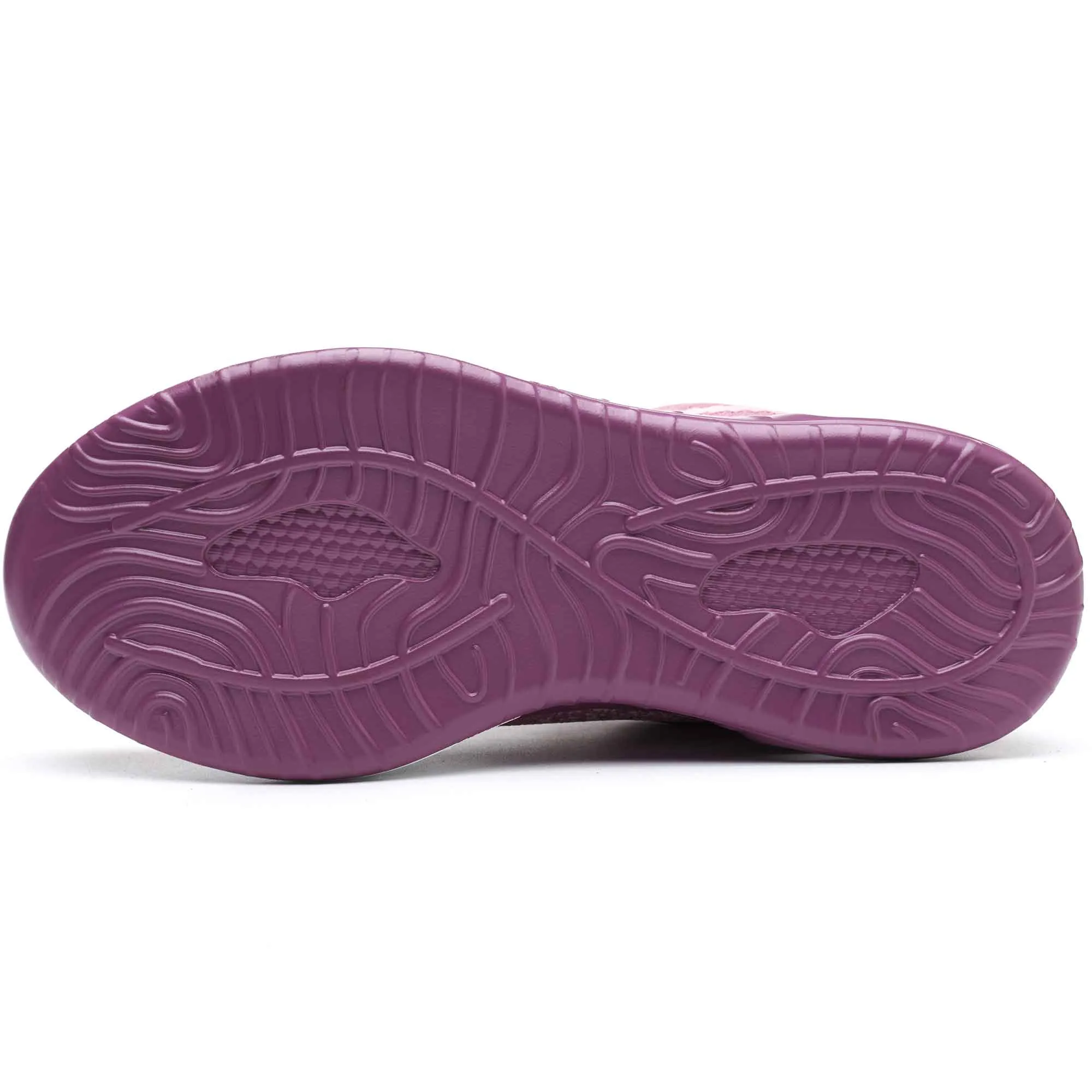 Lightweight Breathable Comfort Purple Knit Mesh Steel Toe Safety Shoes for Women