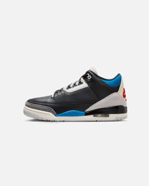 Cushioned Upper Fabric Upper Jordan Air Jordan 3 Retro "Rare Air" Black/Chile Red-Neutral Grey