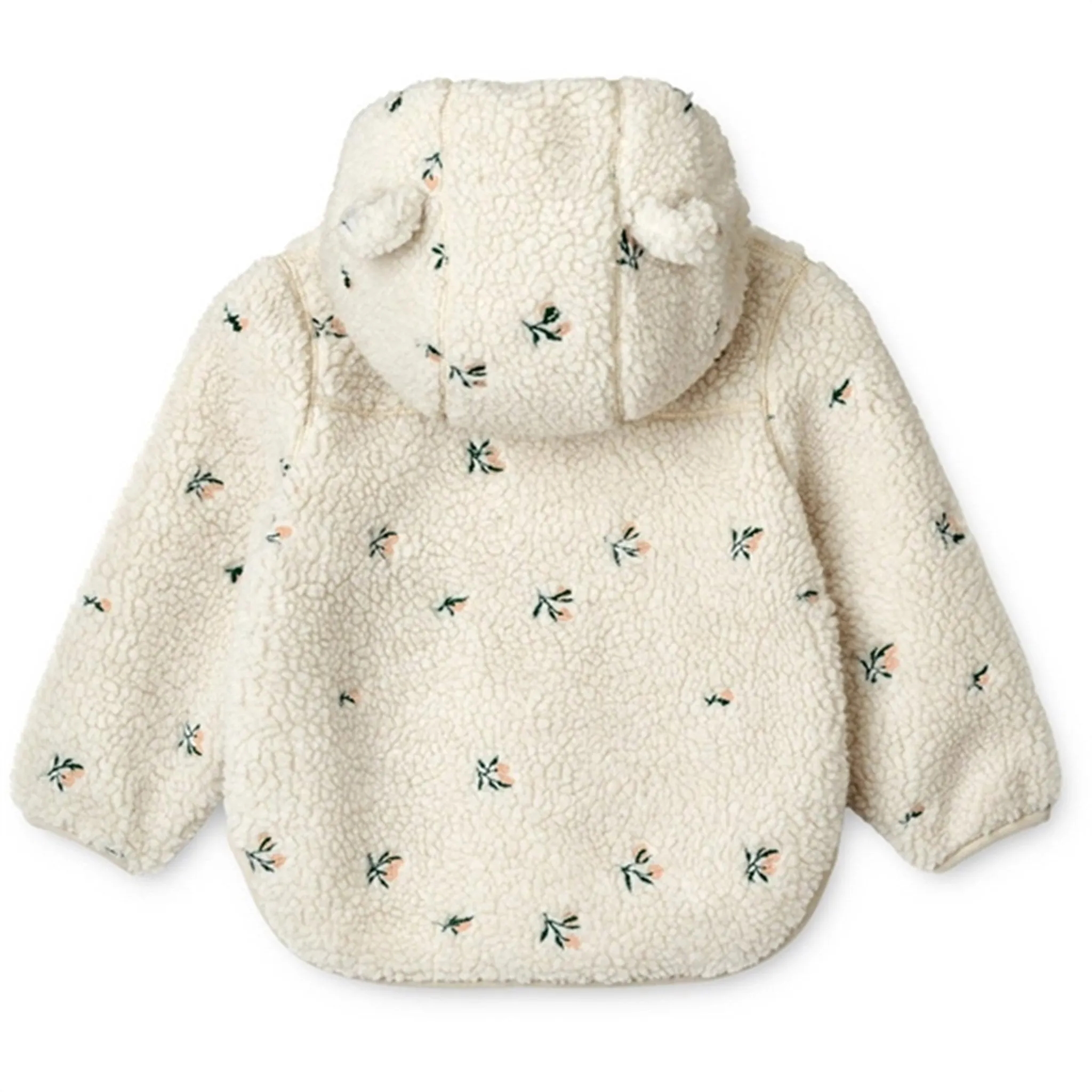 Fleece Lined Liewood Mara Pile Jacket Peach Sandy Embroidery