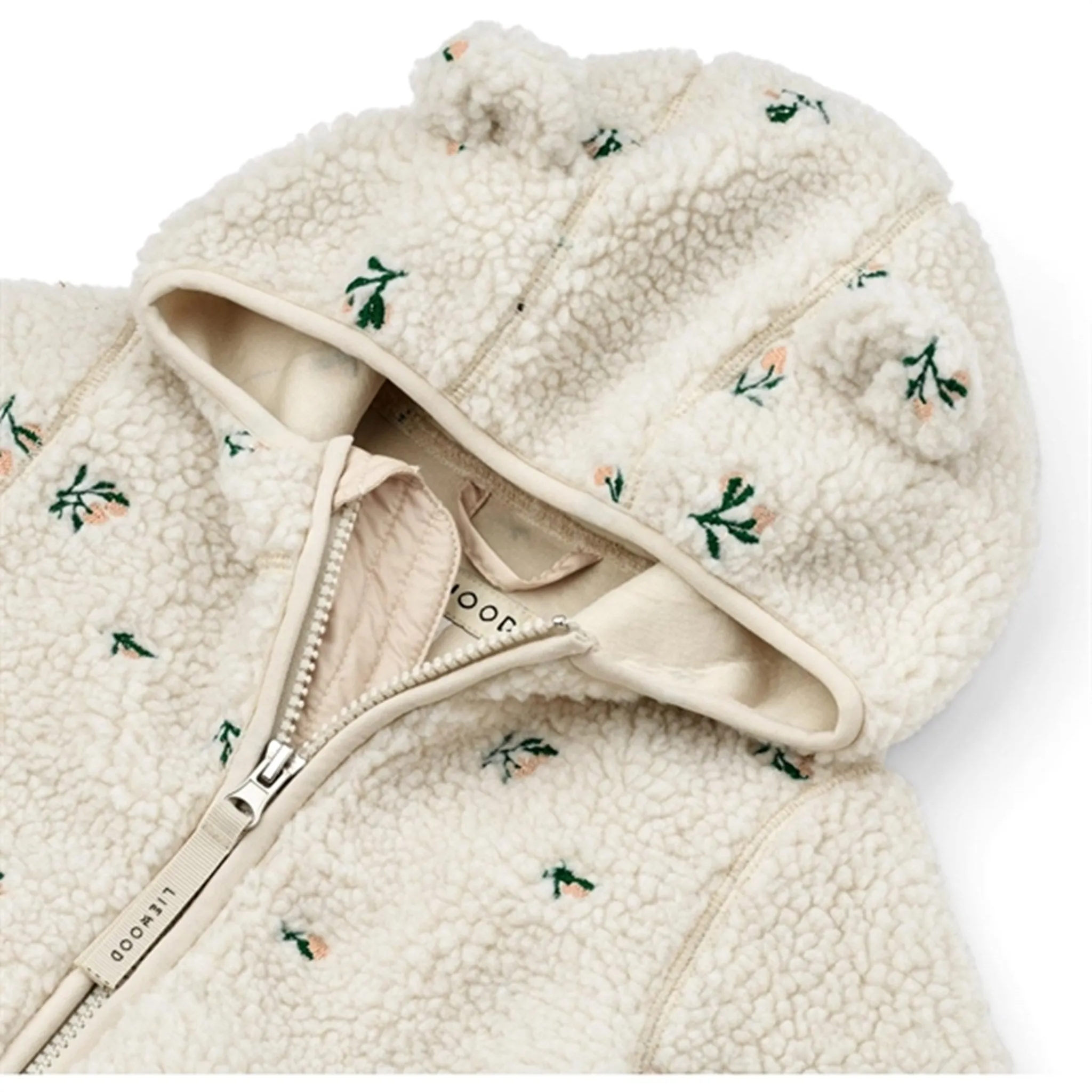 Liewood Mara Pile Jacket Peach Sandy Embroidery Universal Fit Framework AirflowVents