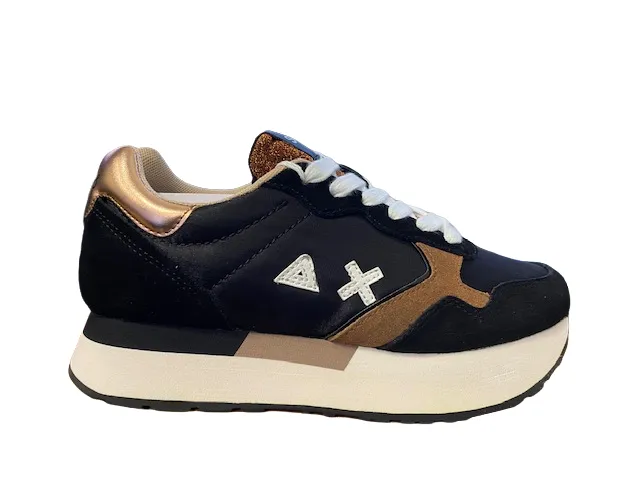 Anatomically Shaped Footbed Comfort Breathability Sun68 sneakers donna Kelly Nylon Solid Z42214 11 nero