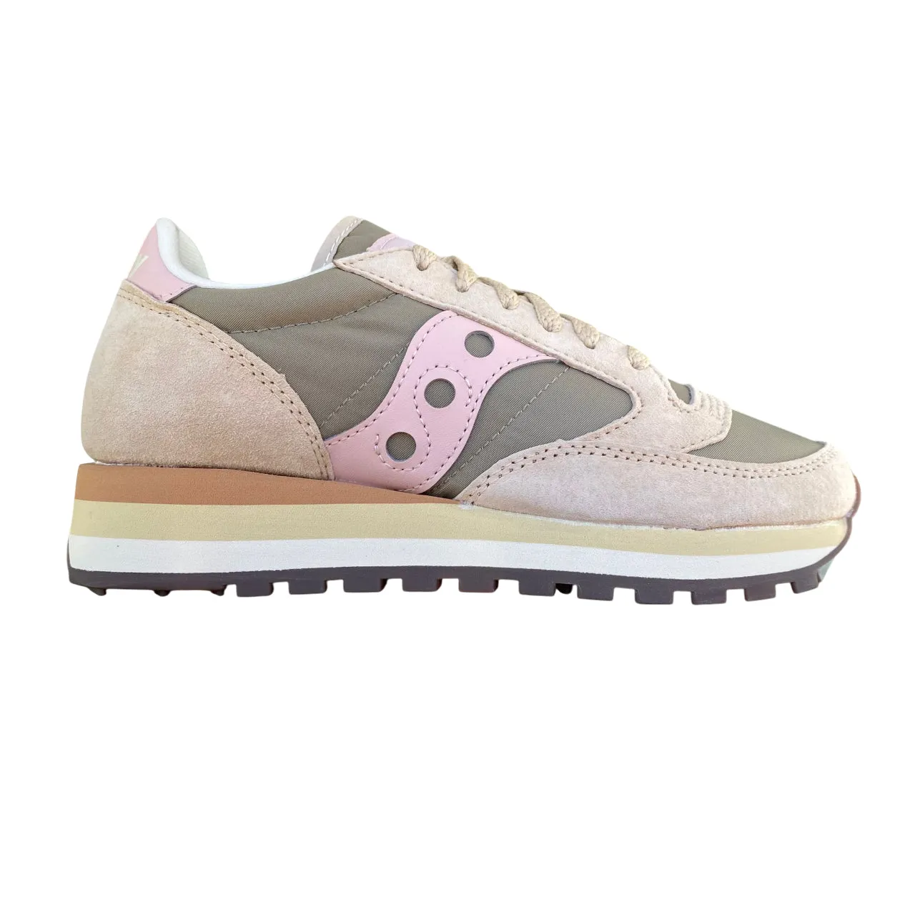 Saucony Originals Jazz Triple Donna Verde-Rosa S60530-58 | Sneakers con Suola Alta forest shoes