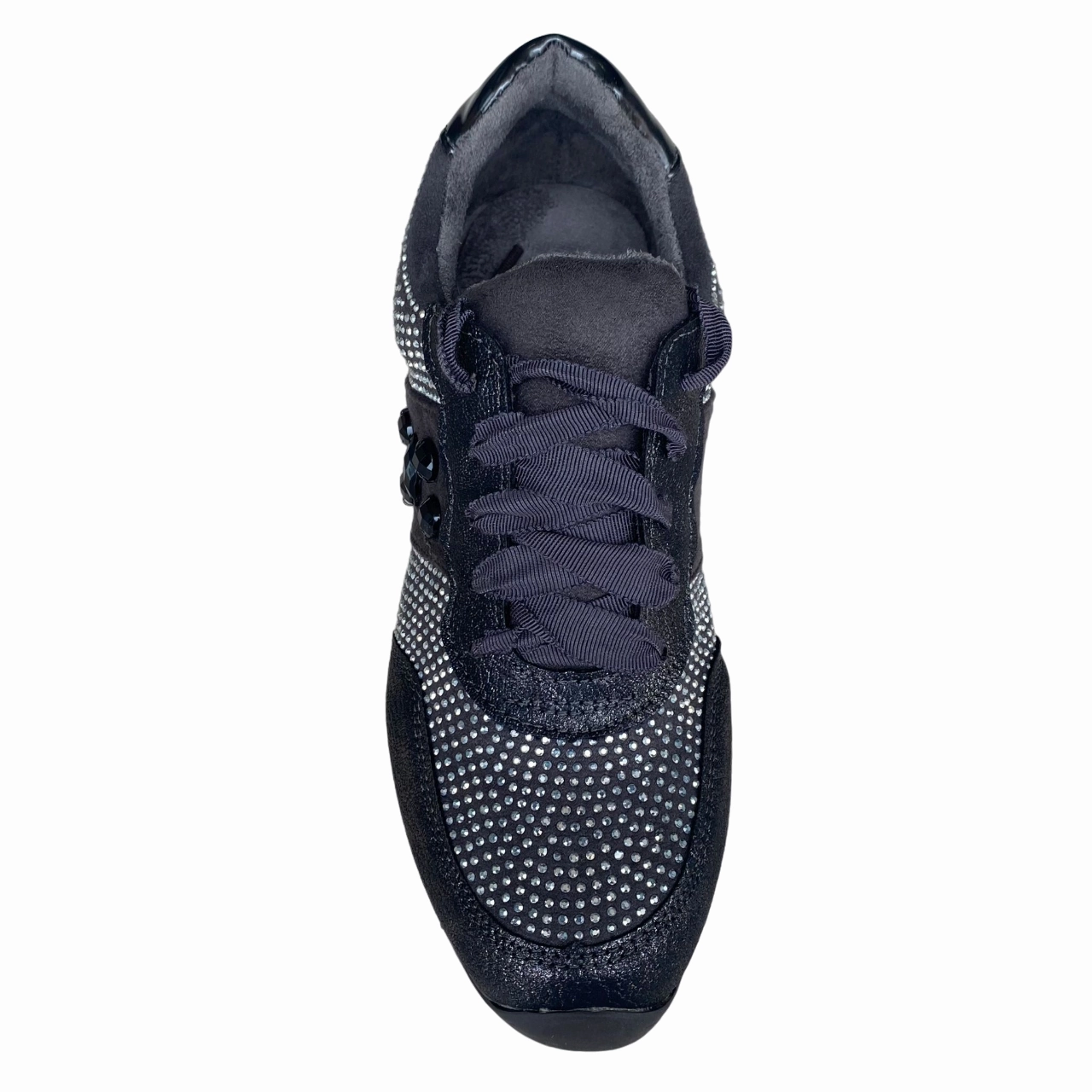 winter use XTI scarpa sneakers junior con tomaia in camoscio e strass Zapato 55763 grigio