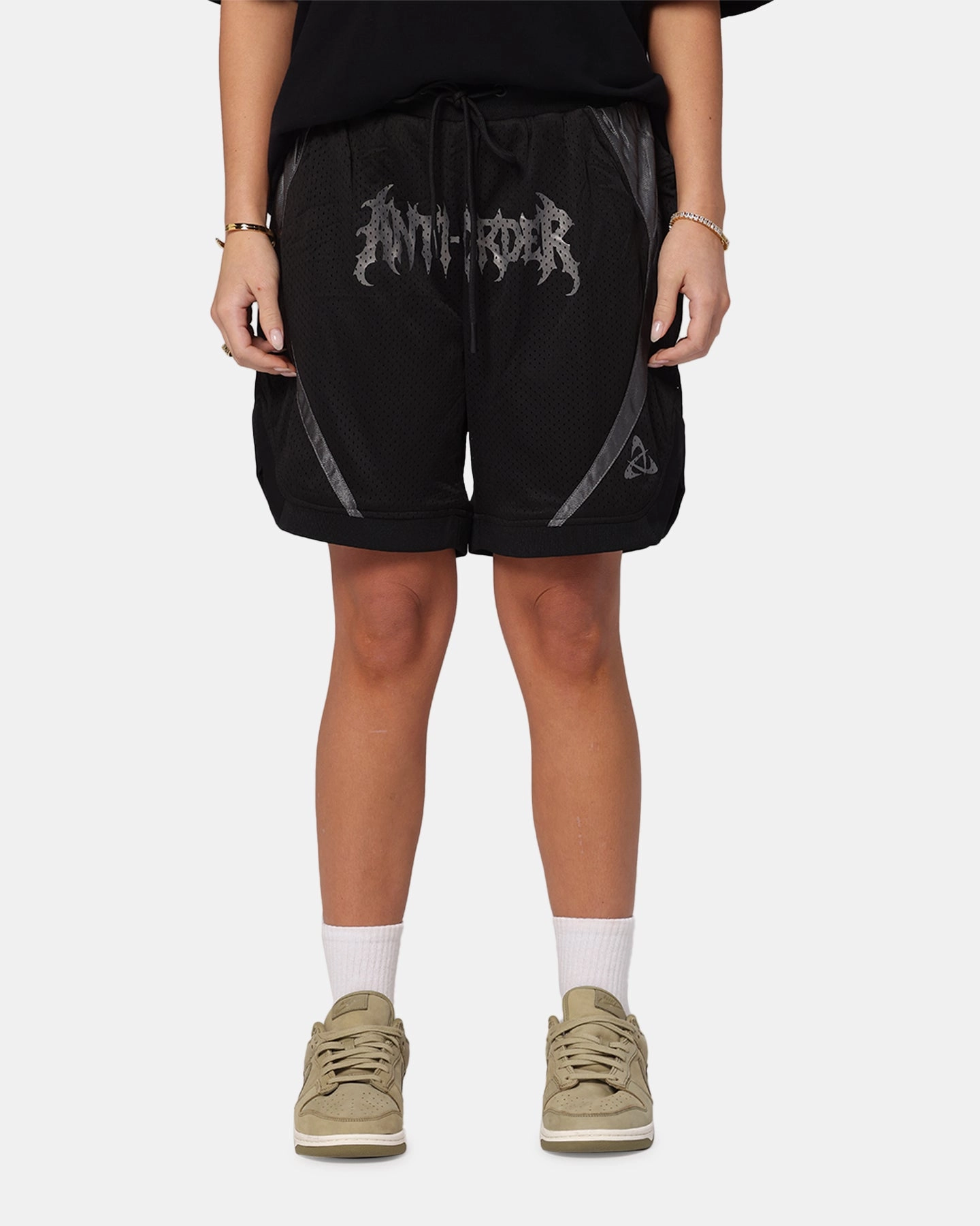 The Anti Order Sparta Mesh Basketball Shorts Black/Grey Multi Pocket Configuration Breathable Stretch Wear