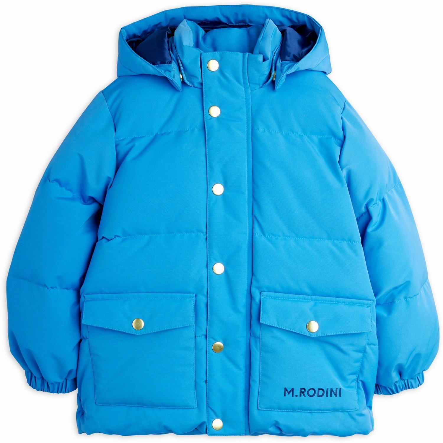 Mini Rodini Blue Solid Heavy Puffer Sleek Comfort